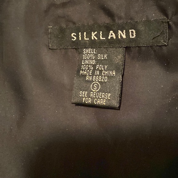 Silkland Blazer Size S 100% Silk Dry Clean Exc Shape - Picture 8 of 9
